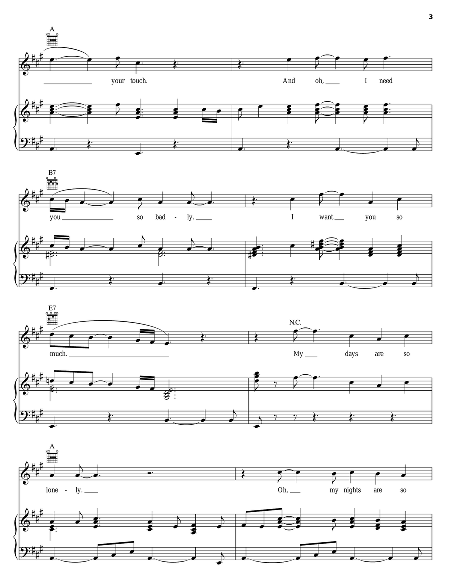 Send Me Some Lovin' Piano, Vocal, Guitar scores gallery preview page 3