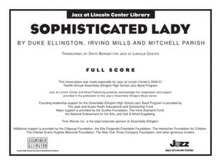 Sophisticated Lady: Score