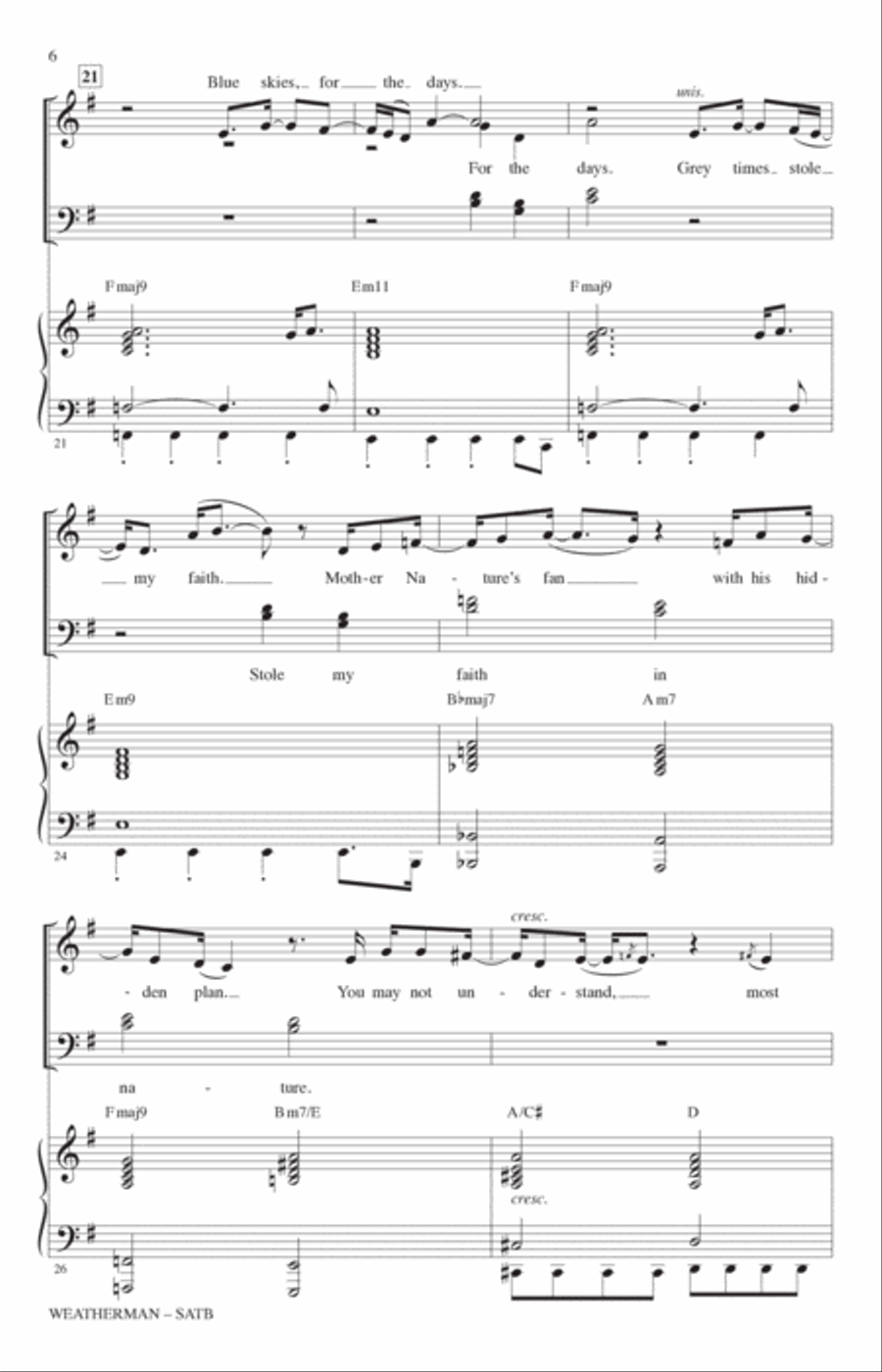 Weatherman (arr. Roger Emerson) 4-Part scores gallery preview page 4