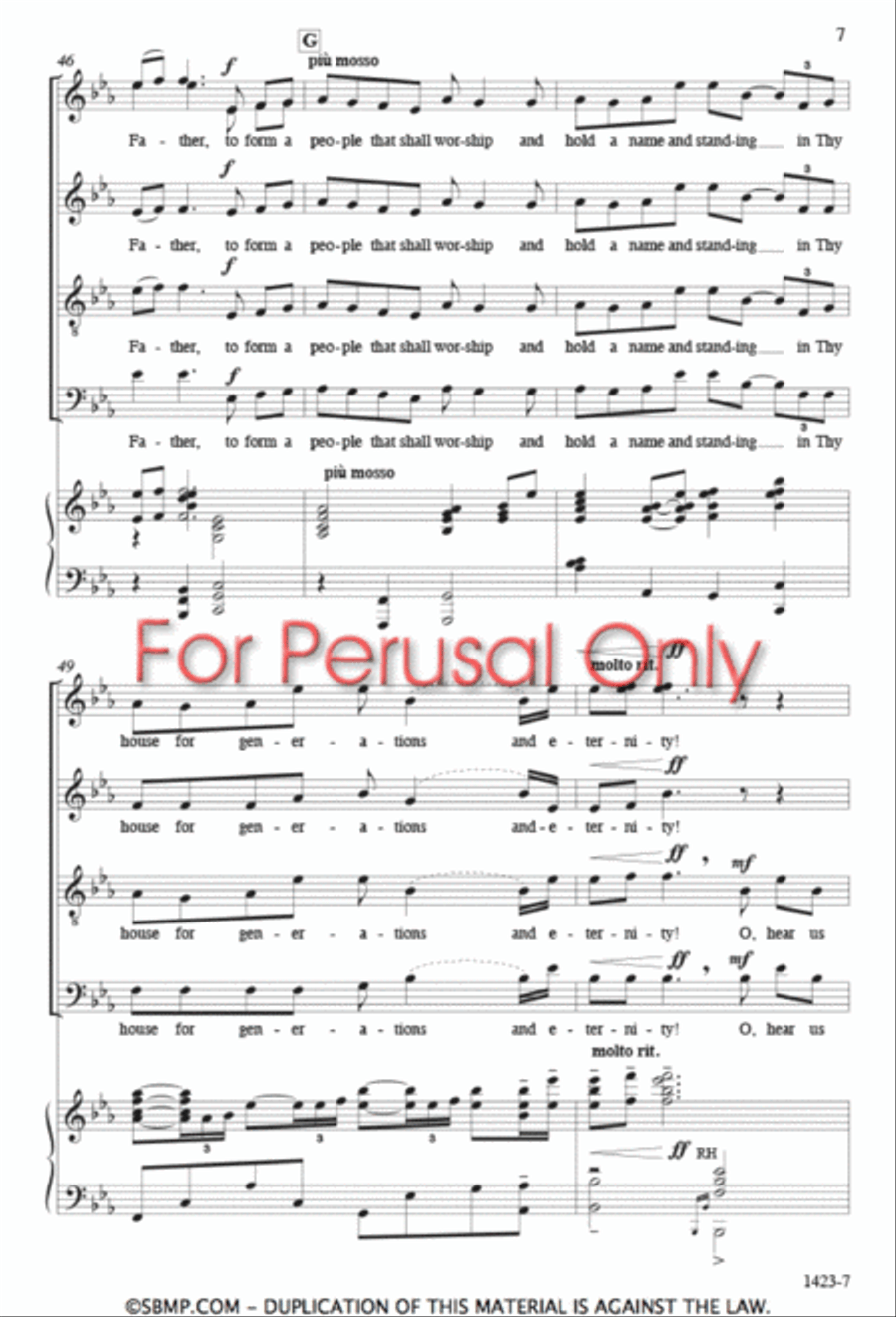 Go Forth From This House - SATB Octavo 4-Part scores gallery preview page 6