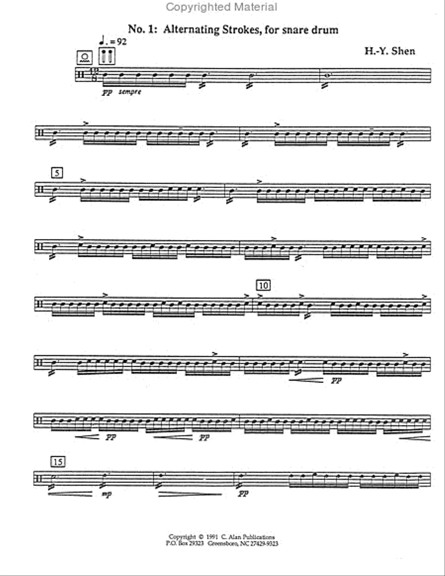 Six Concert Etudes Percussion Ensemble scores gallery preview page 2