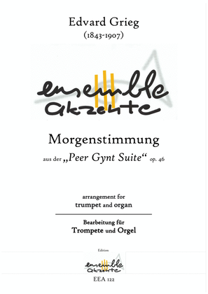 Book cover for Morning Mood / Morgenstimmung from "Peer Gynt" op.46 - arrangement for trumpet and organ