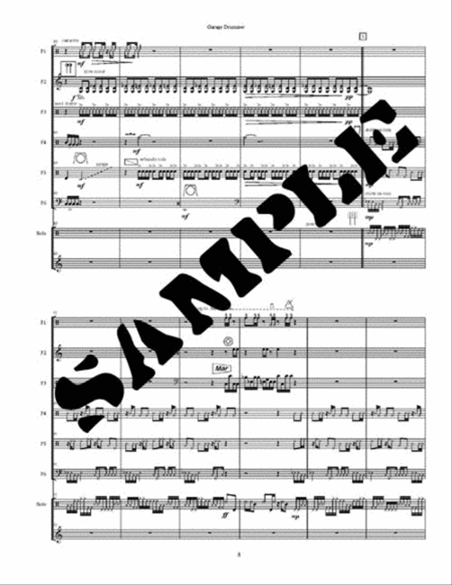 Garage Drummer Garage Drummer Percussion Ensemble scores gallery preview page 2