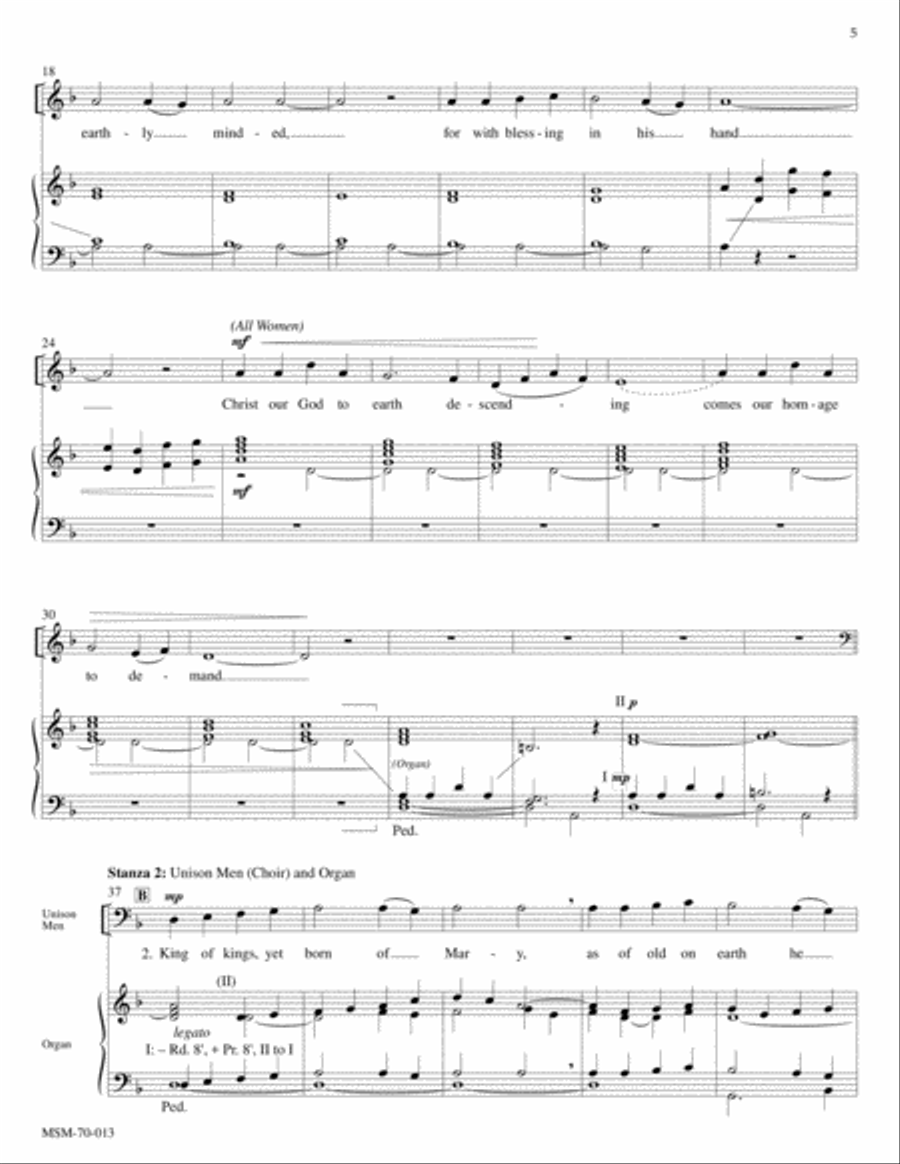 Holy Light: A Candlelight Service of Carols 4-Part scores gallery preview page 5