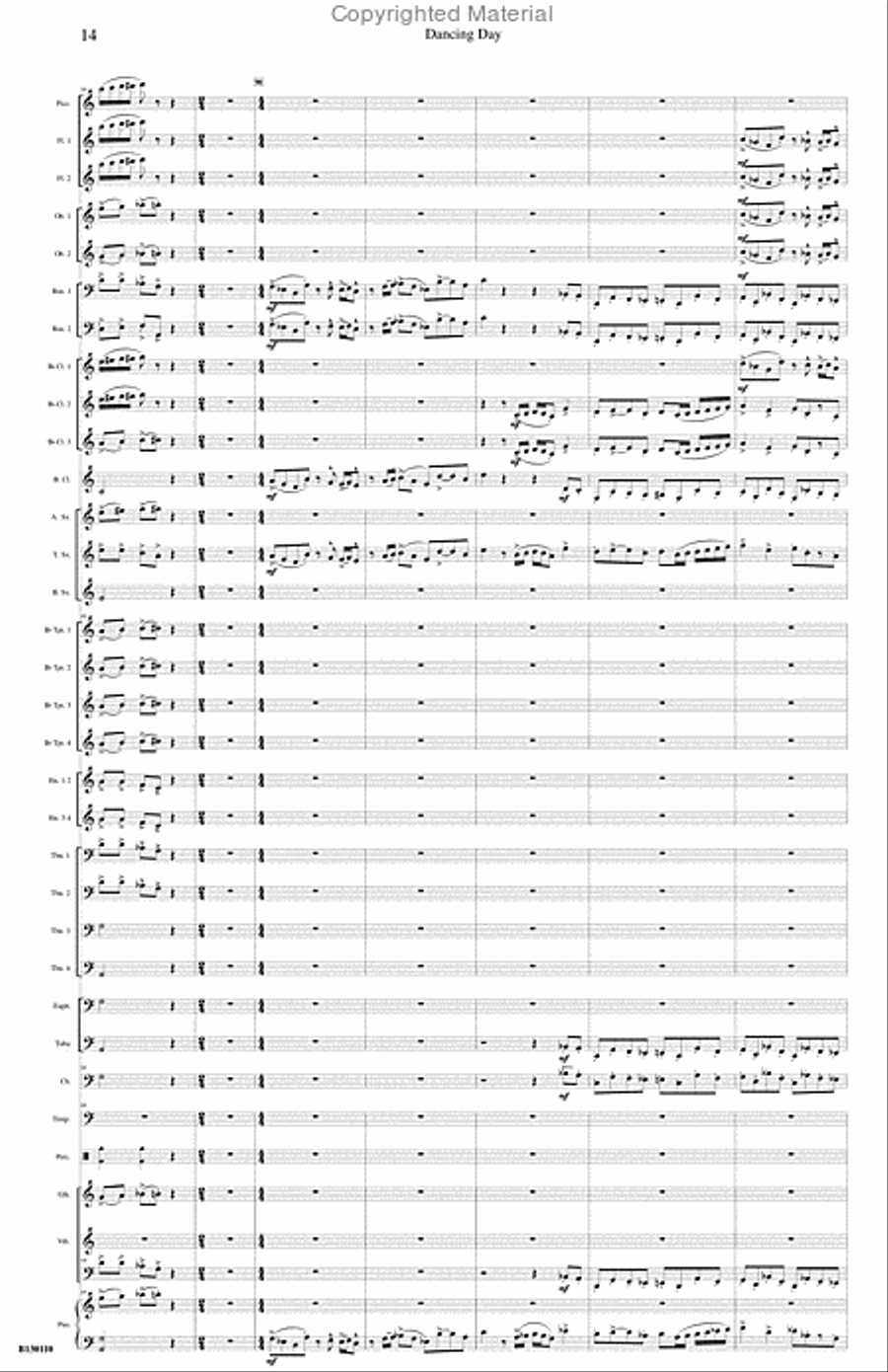 Dancing Day Concert Band scores gallery preview page 15