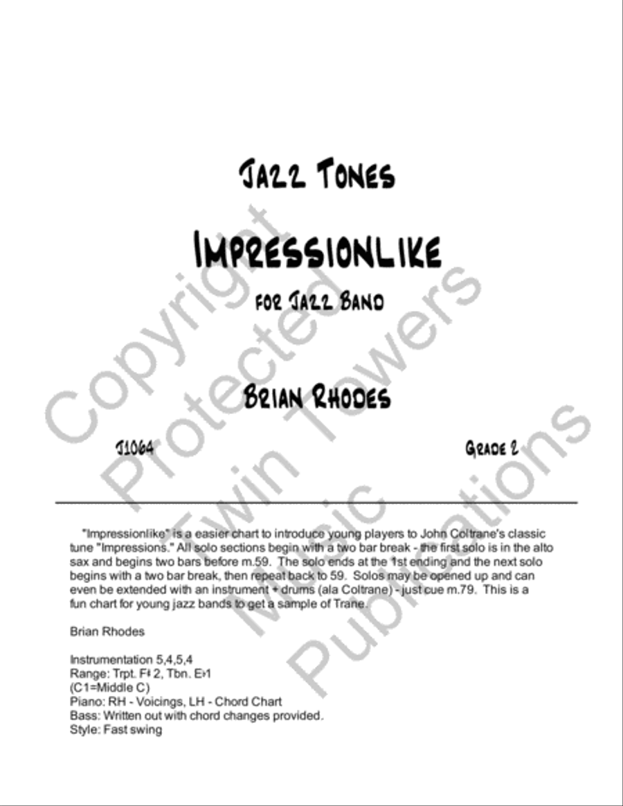 Impressionlike Impressionlike Jazz Ensemble scores gallery preview page 2