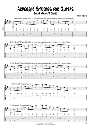 Arpeggio Studies for Guitar - The G Major 7 Chord