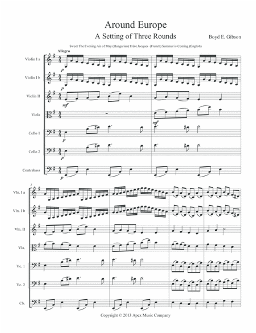 Around Europe Around Europe String Orchestra scores gallery preview page 2