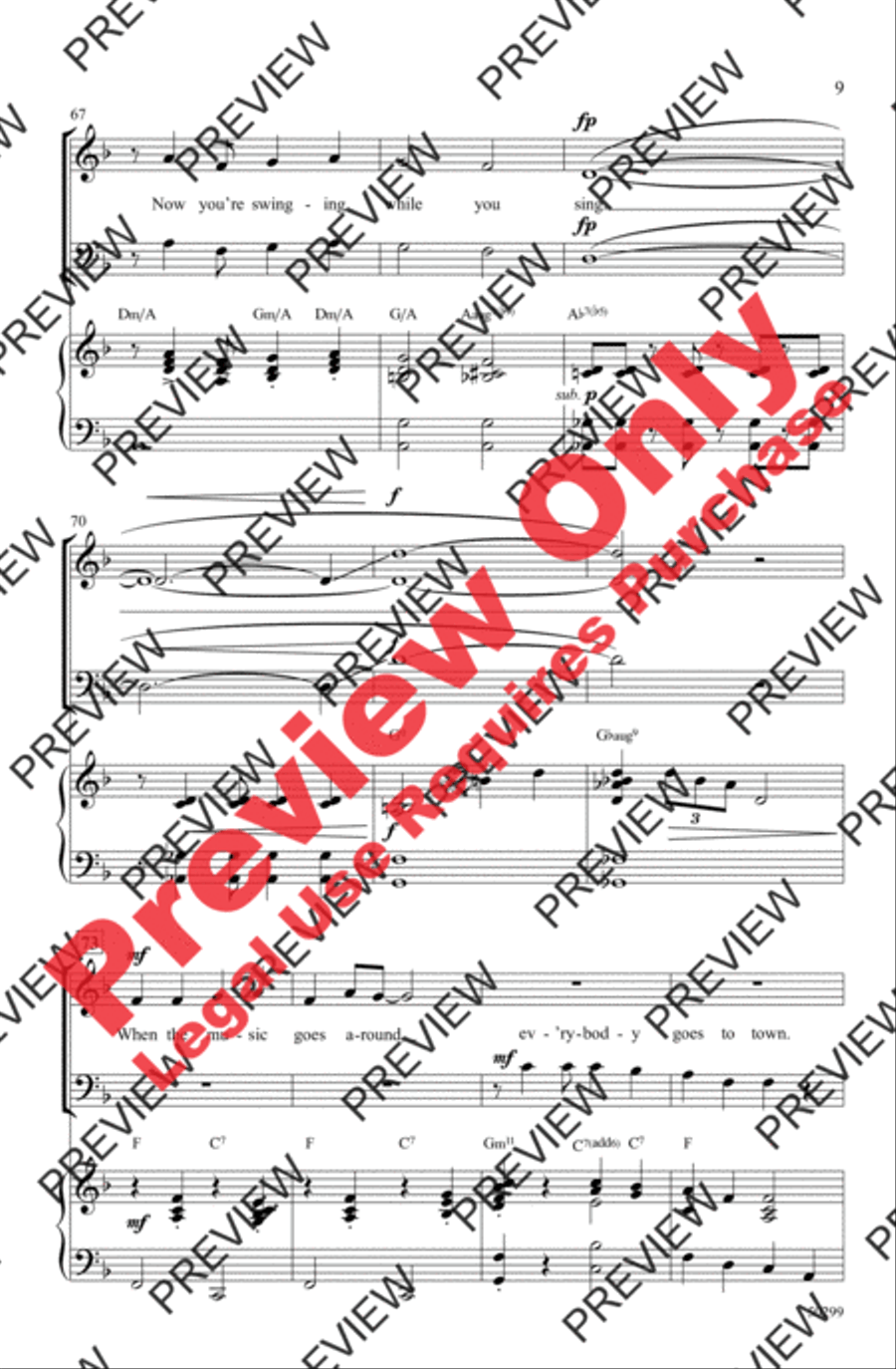 Sing, Sing, Sing Sing, Sing, Sing 3-Part scores gallery preview page 9