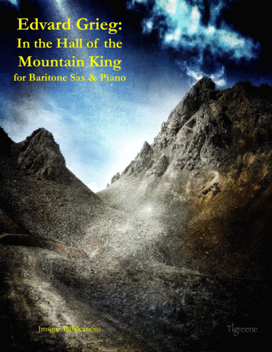 Grieg: Hall of the Mountain King from Peer Gynt Suite for Baritone Sax & Piano Baritone Saxophone scores gallery preview page 1