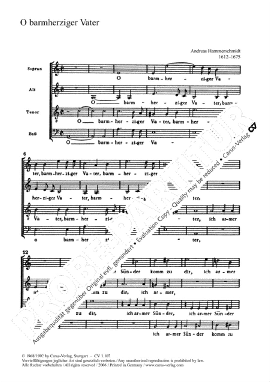 O barmherziger Vater O barmherziger Vater 4-Part scores gallery preview page 3
