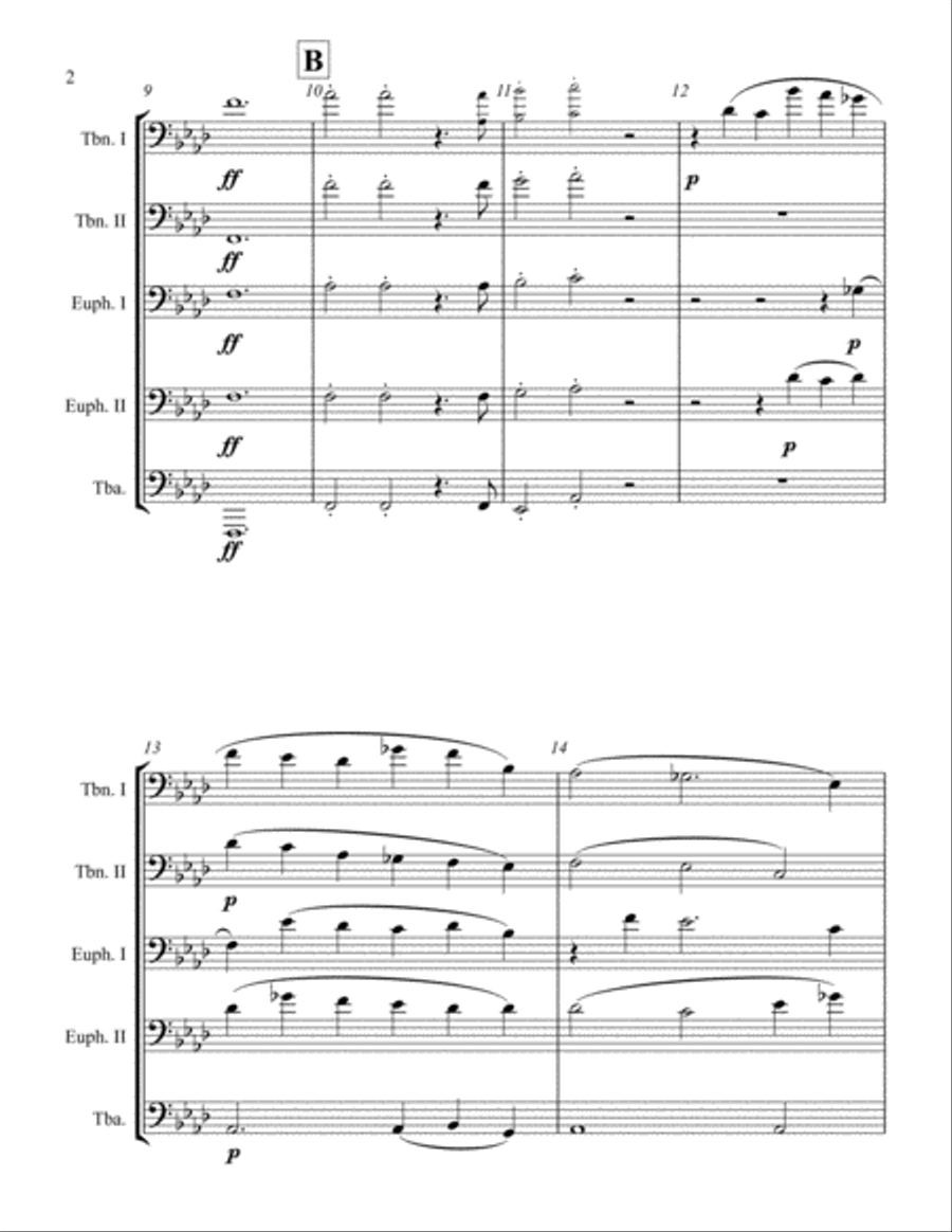 Egmont Overture Egmont Overture Brass Ensemble scores gallery preview page 2