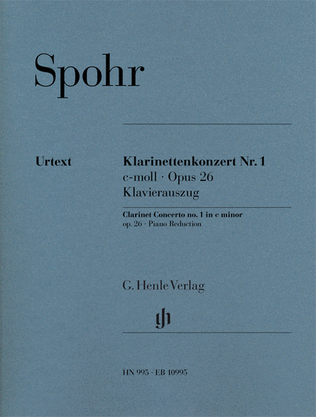 Book cover for Clarinet Concerto No. 1 in C minor, Op. 26