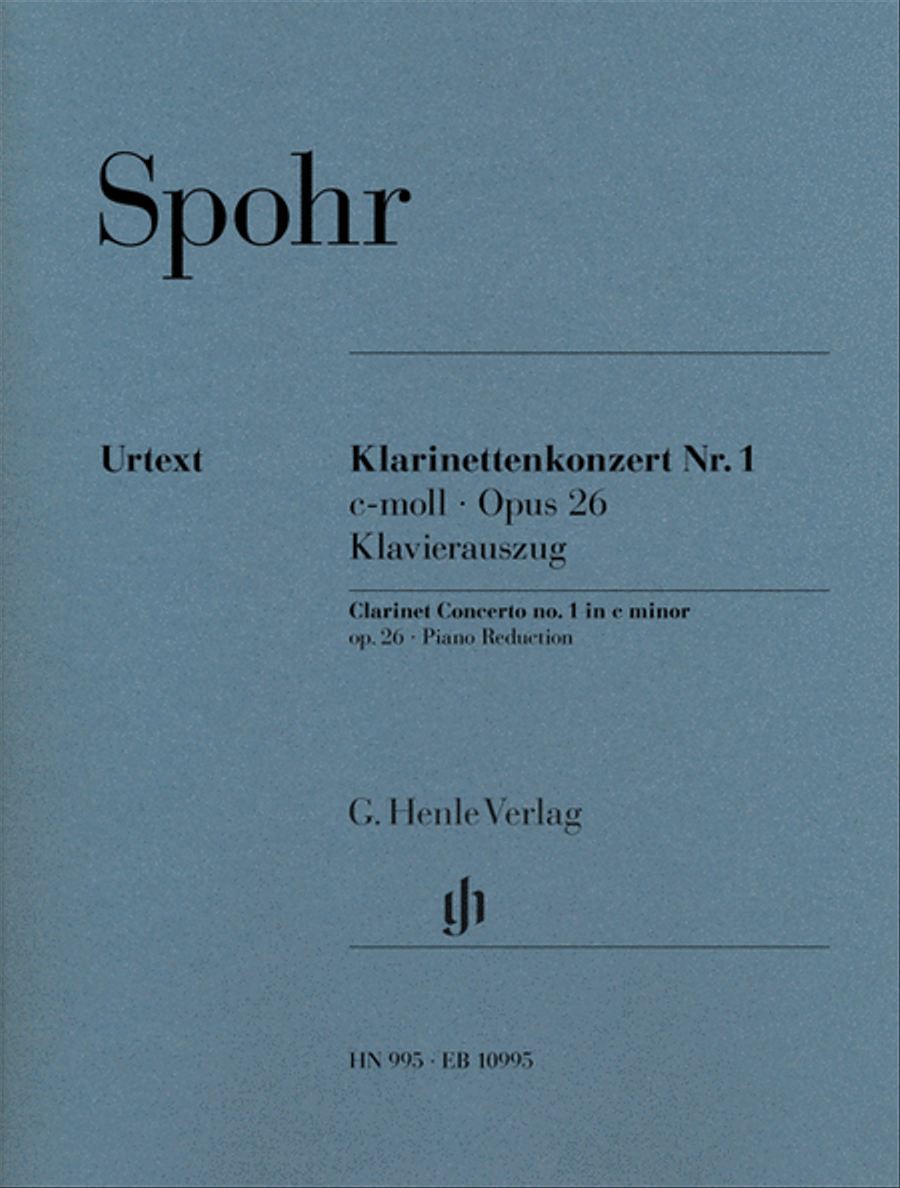 Book cover for Clarinet Concerto No. 1 in C minor, Op. 26