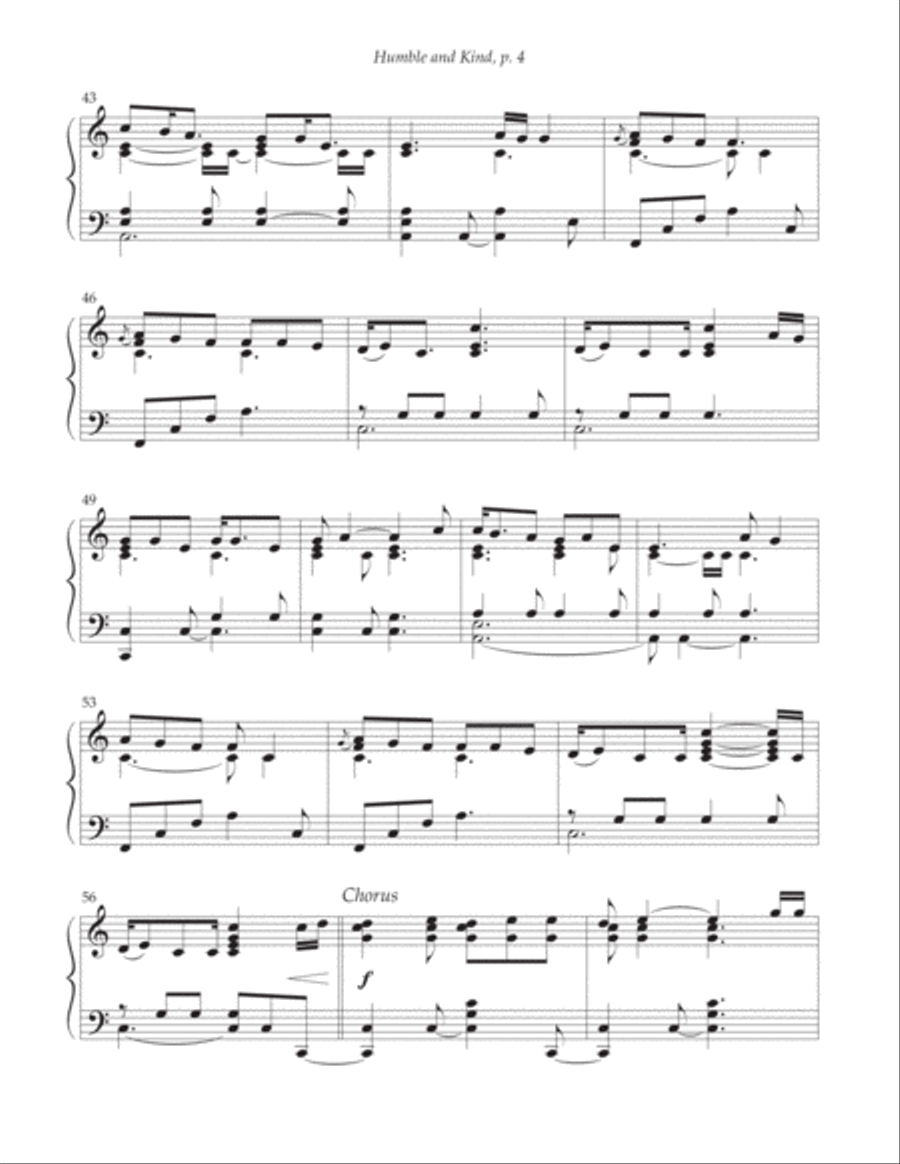 Humble And Kind Piano Solo scores gallery preview page 4