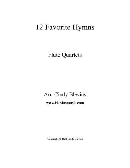 12 Favorite Hymns, Flute Quartet image number null
