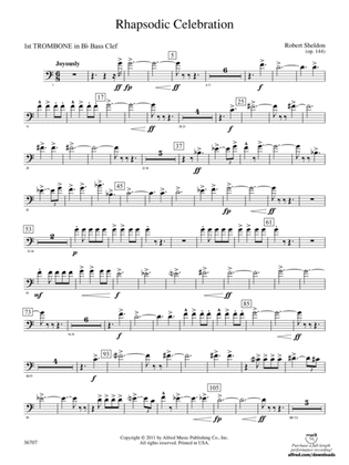 Rhapsodic Celebration: (wp) 1st B-flat Trombone B.C.