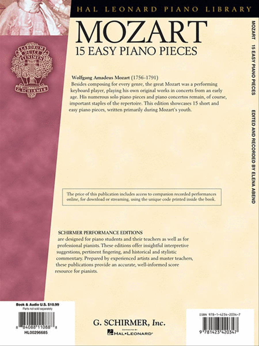 Mozart – 15 Easy Piano Pieces Easy Piano scores gallery preview page 4