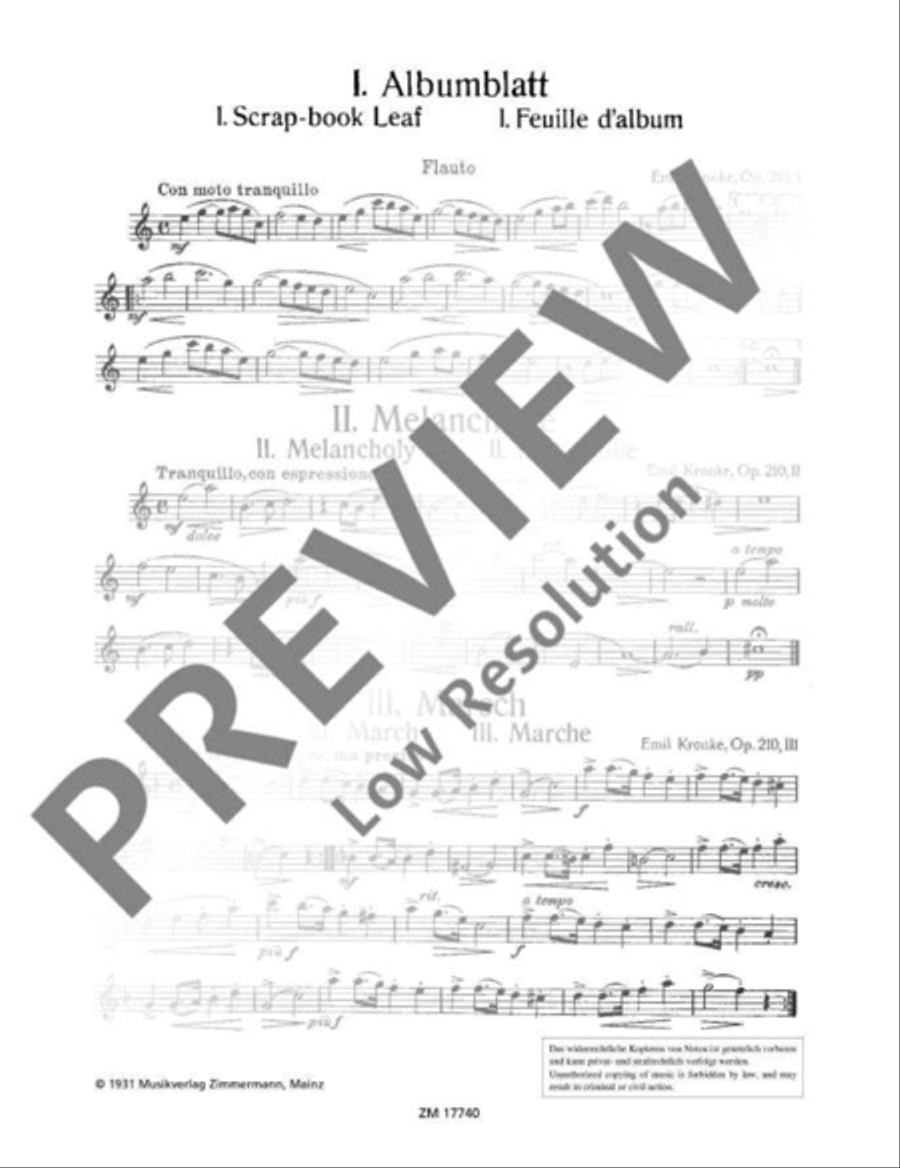 Humming-Birds Flute Solo scores gallery preview page 10
