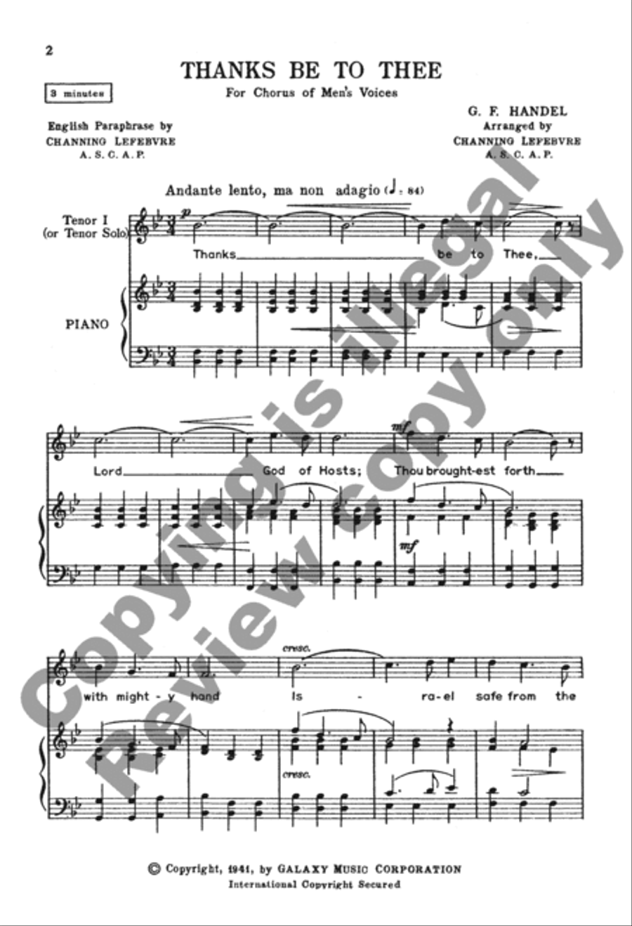 Thanks Be To Thee Thanks Be To Thee TTBB scores gallery preview page 2