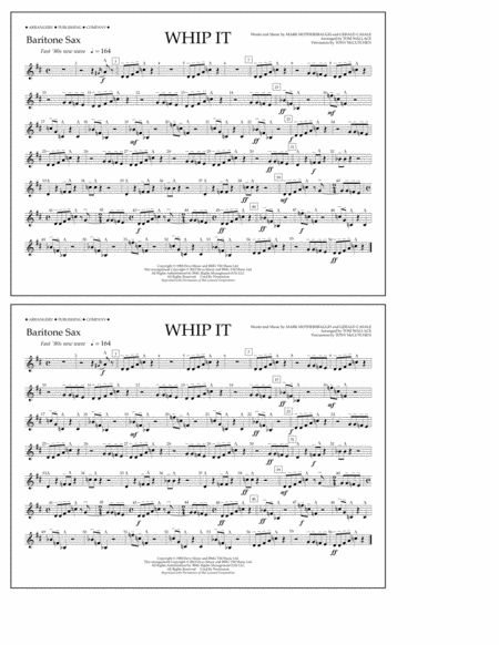 Whip It - Baritone Sax