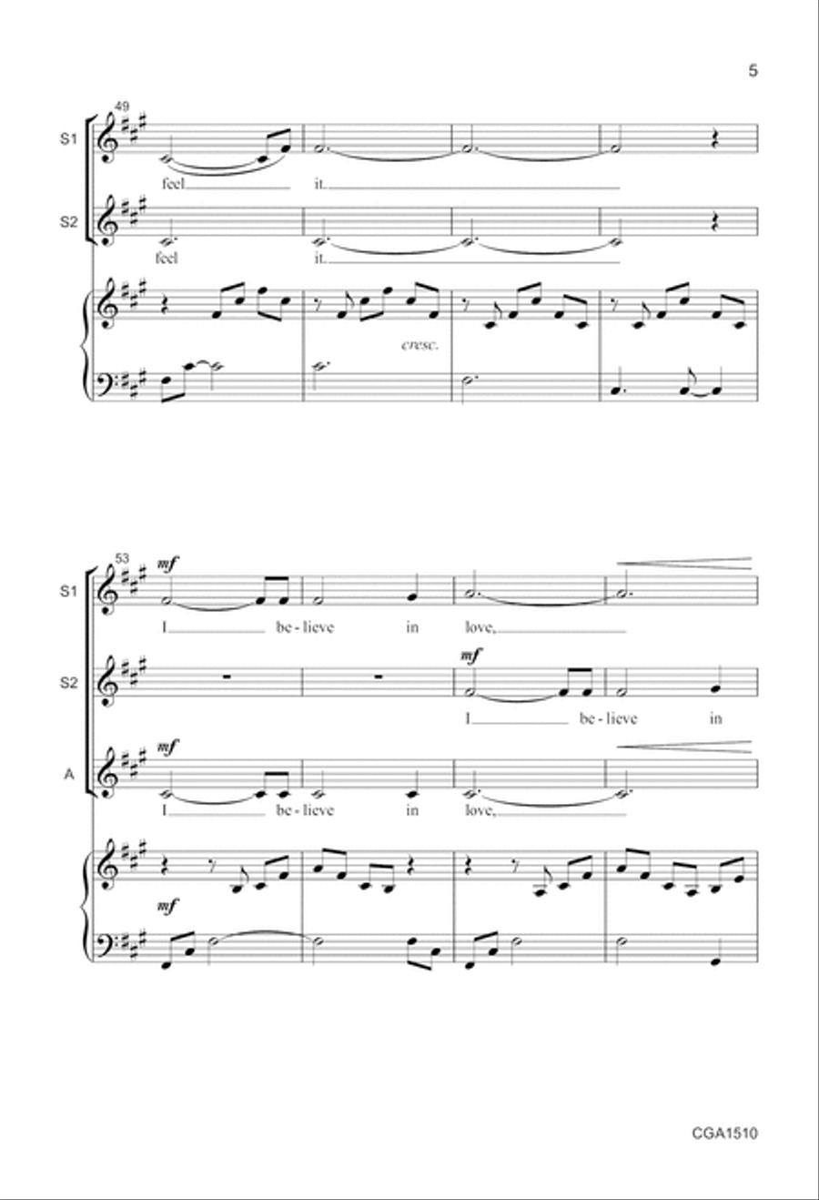 I Believe (SSA) SSA scores gallery preview page 5