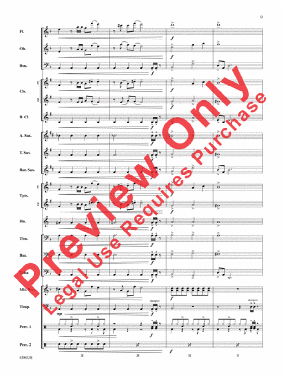 Heathens Concert Band scores gallery preview page 9