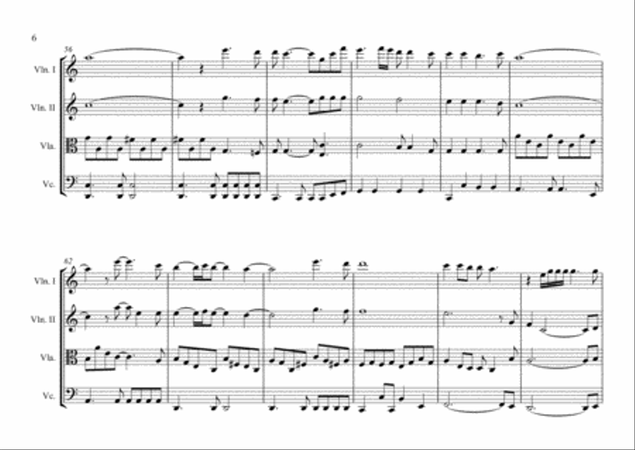 Come What May String Quartet scores gallery preview page 6