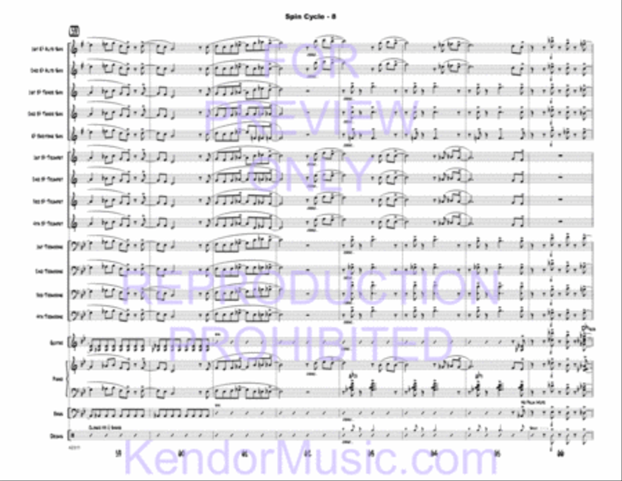Spin Cycle (Full Score) Jazz Ensemble scores gallery preview page 10