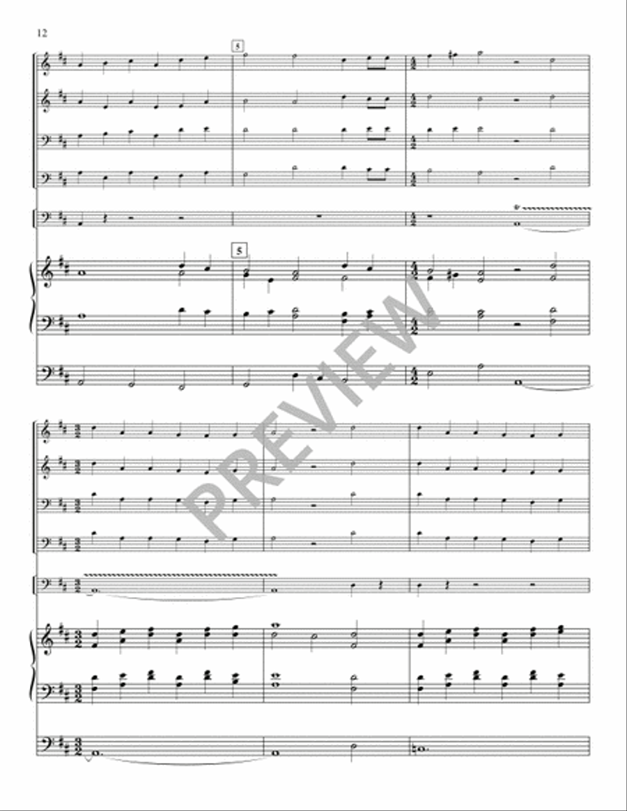 Festival Hymns for Organ, Brass, and Timpani - Volume 3, General Trombone scores gallery preview page 14