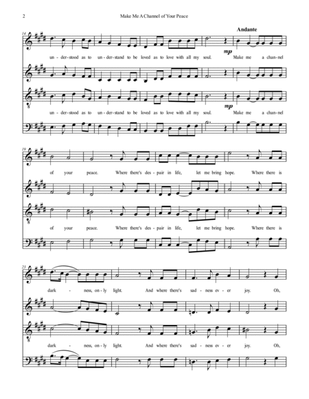 Make Me A Channel of Your Peace SATB image number null