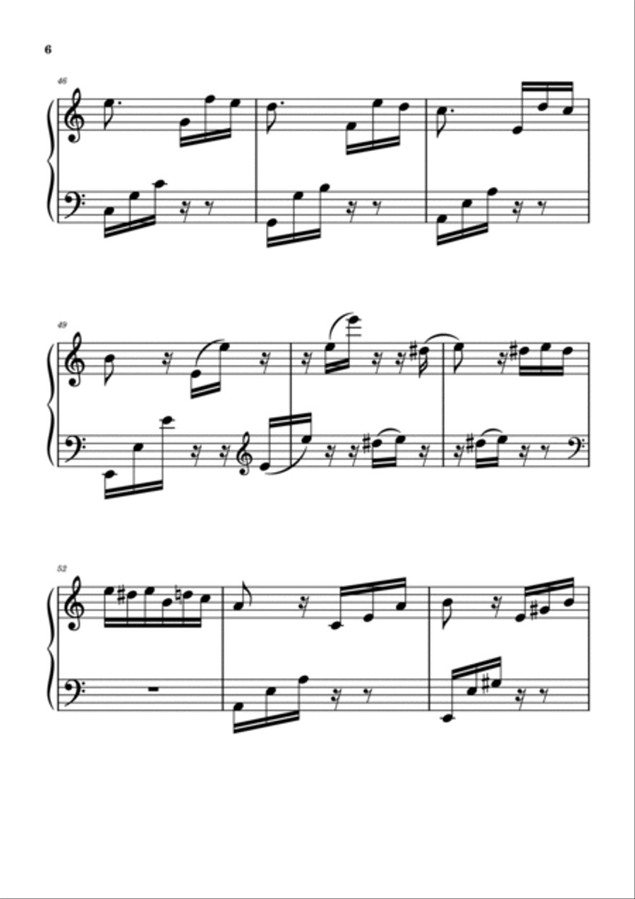 Für Elise Original Large Print Edition Piano Solo scores gallery preview page 6