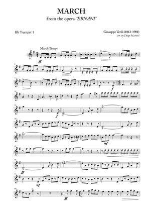 March from "Ernani" for Brass Quartet