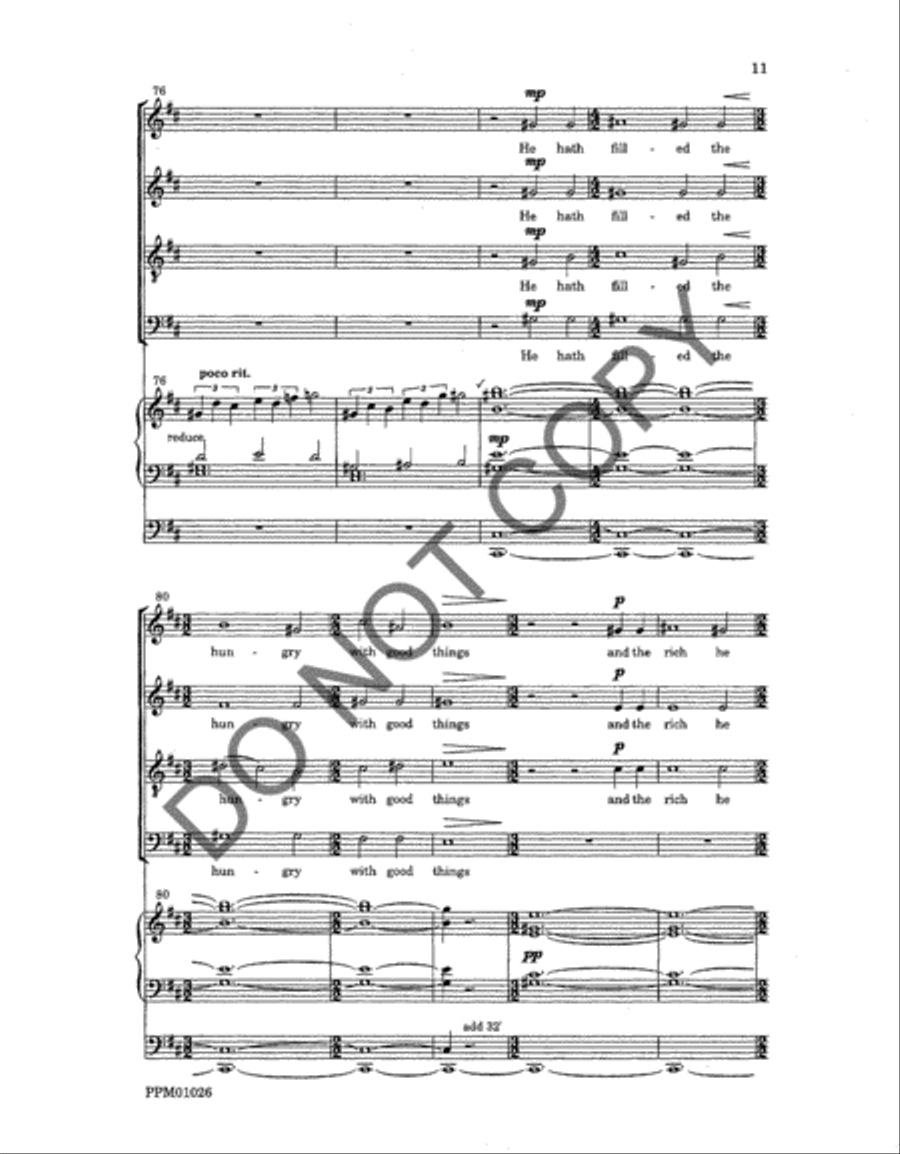 Magnificat and Nunc dimittis 4-Part scores gallery preview page 13