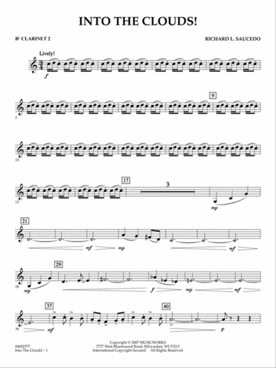 Into the Clouds! Concert Band scores gallery preview page 5