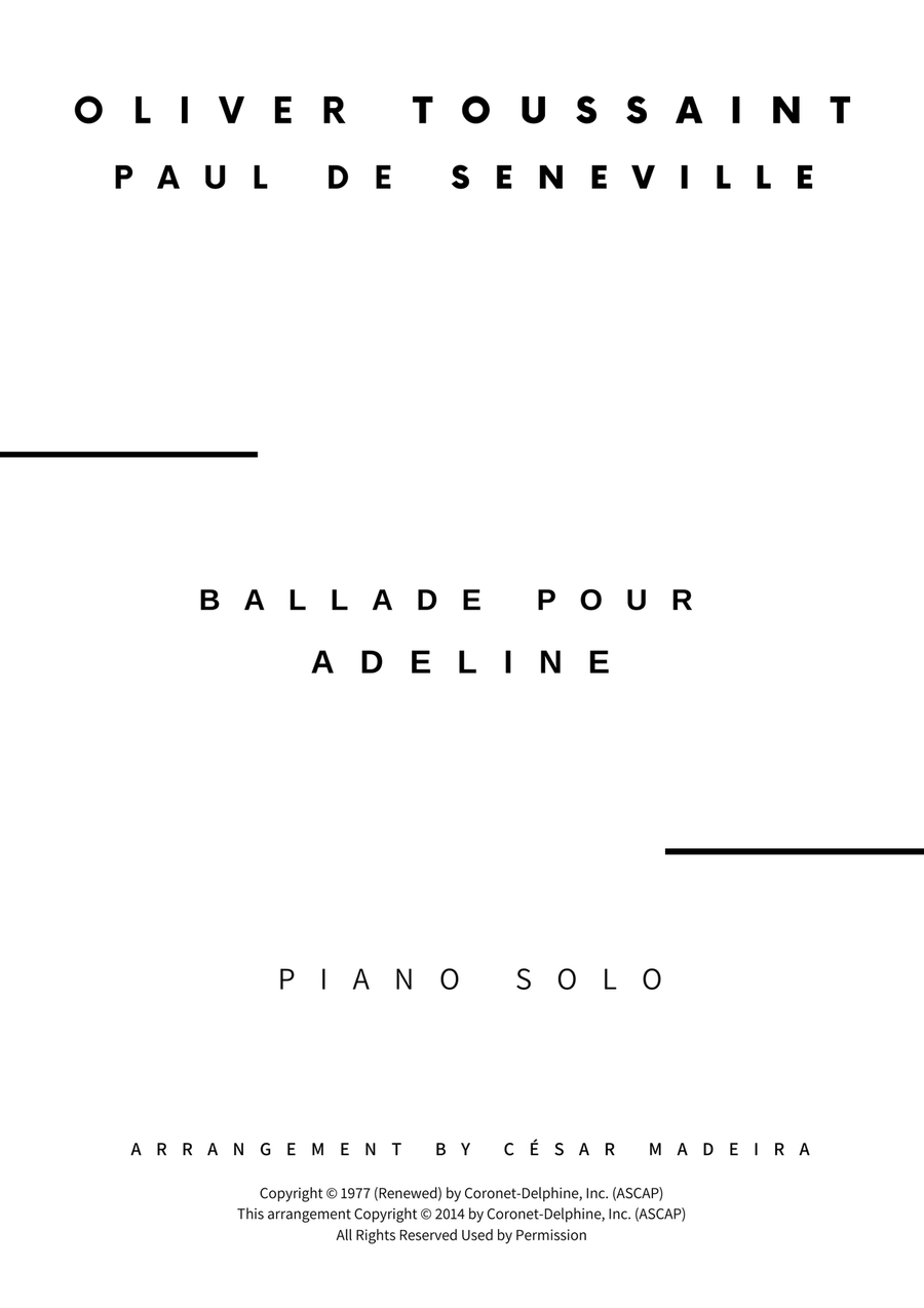 Ballade Pour Adeline Piano Solo scores gallery preview page 2
