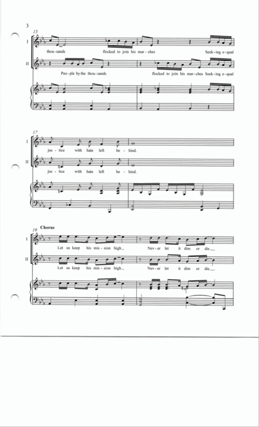 Martin Luther King Jr Martin Luther King Jr Piano scores gallery preview page 3