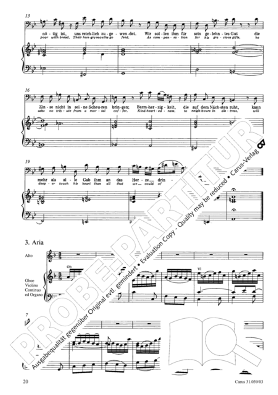 Give the hungry ones thy bread (Brich dem Hungrigen dein Brot) 4-Part scores gallery preview page 21