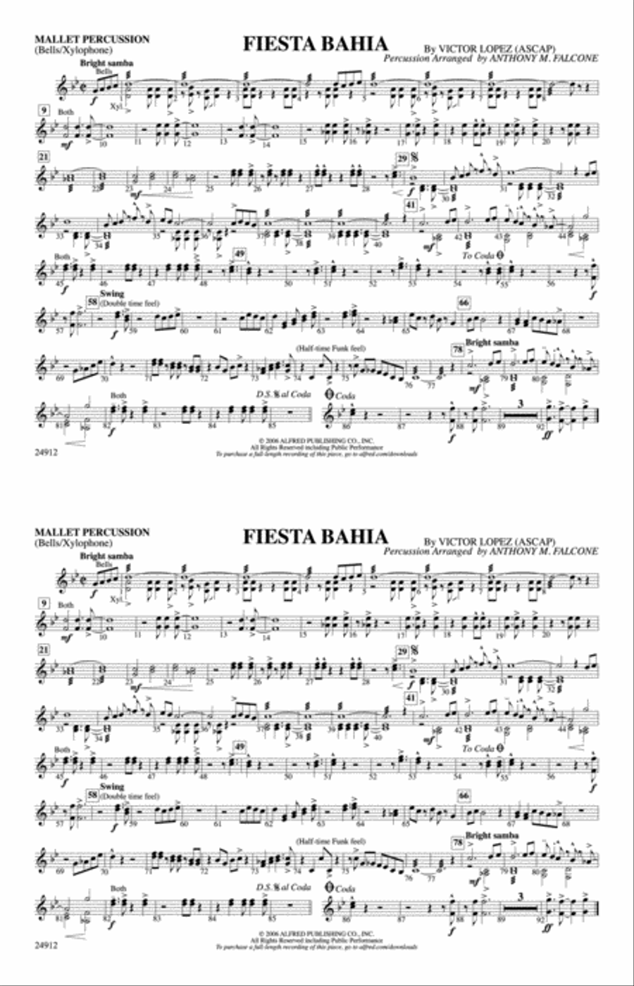 Fiesta Bahia: Mallets Fiesta Bahia: Mallets Marching Band scores gallery preview page 1