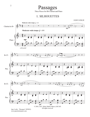 PASSAGES - Three Pieces for Clarinet and Piano