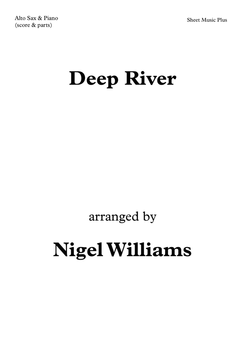 Deep River, for Alto Saxophone and Piano image number null