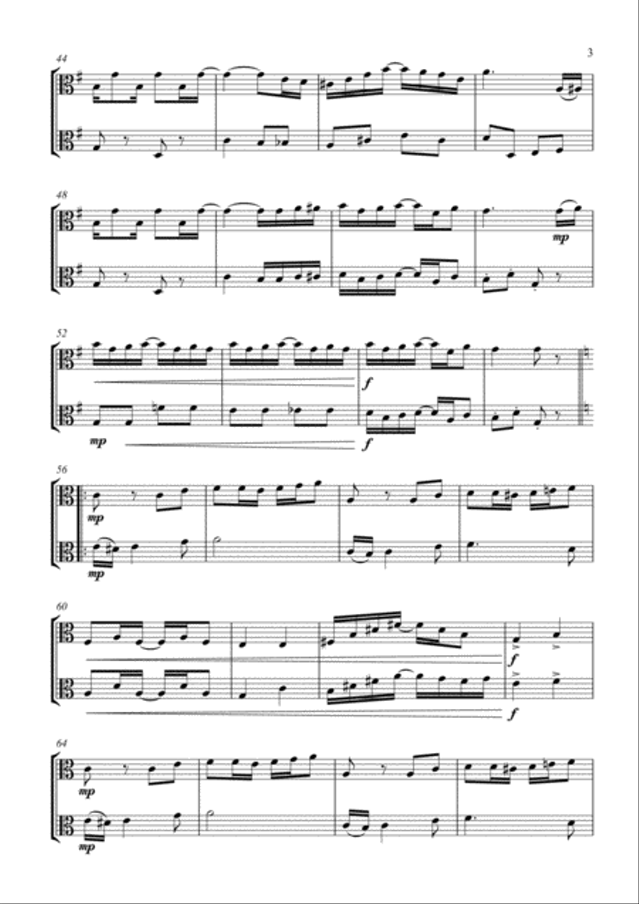 The Entertainer for Viola Duet String Duet scores gallery preview page 3