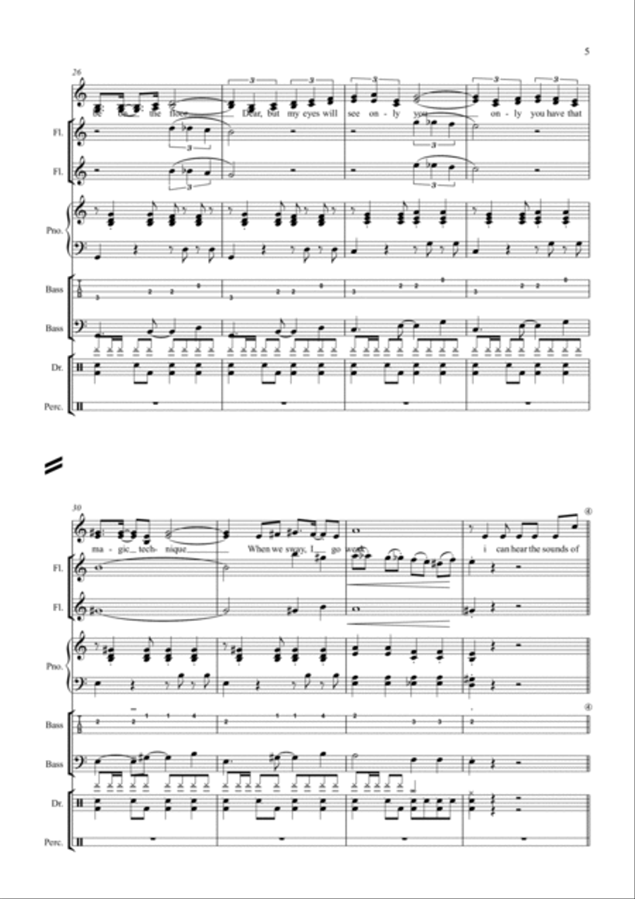 Sway (quien Sera) Jazz Ensemble scores gallery preview page 5