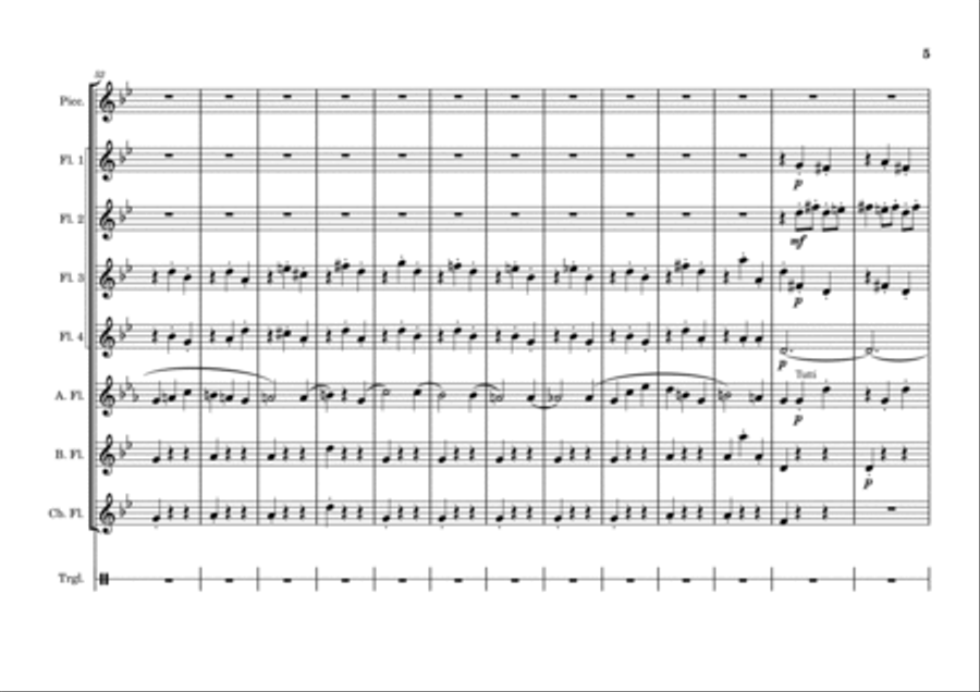 Danse Macabre for Flute Choir Flute Choir scores gallery preview page 5