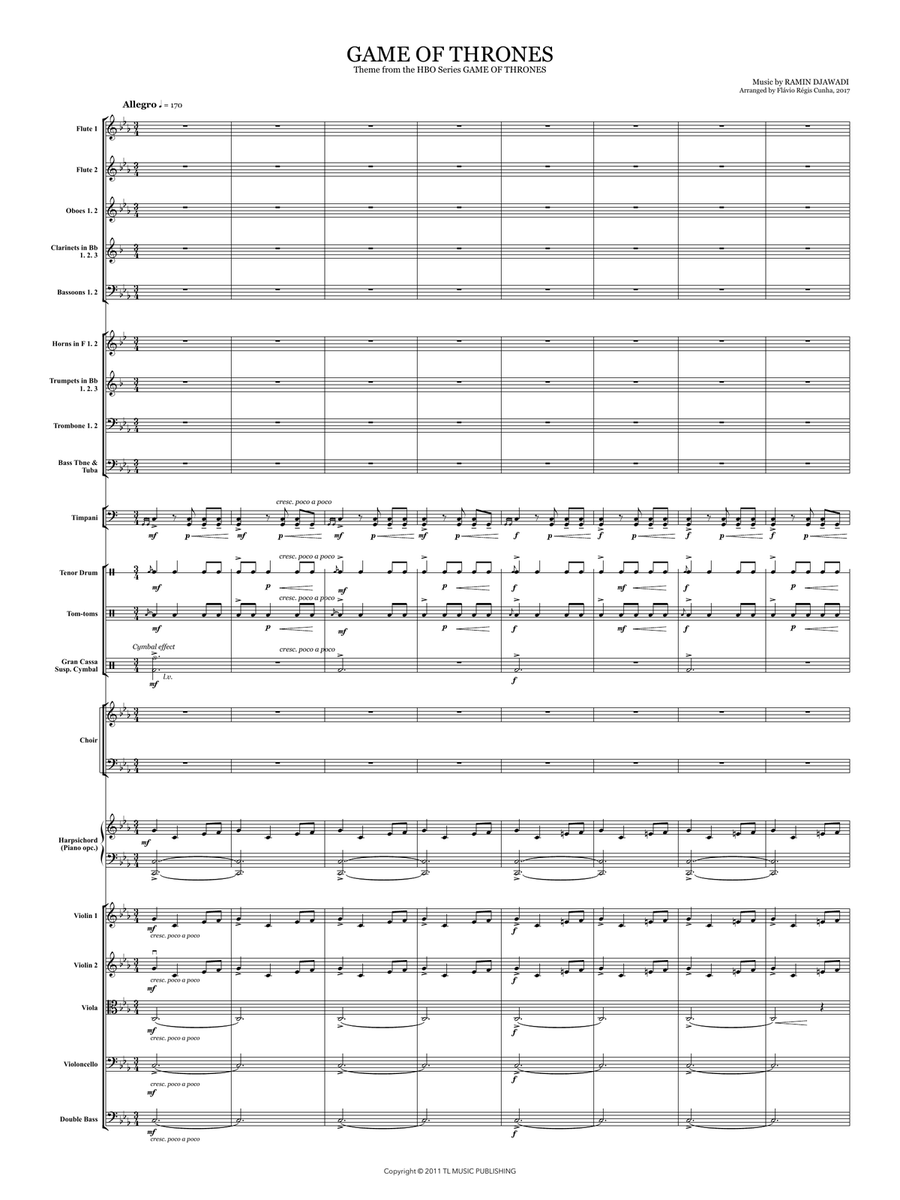 Game Of Thrones Full Orchestra scores gallery preview page 3