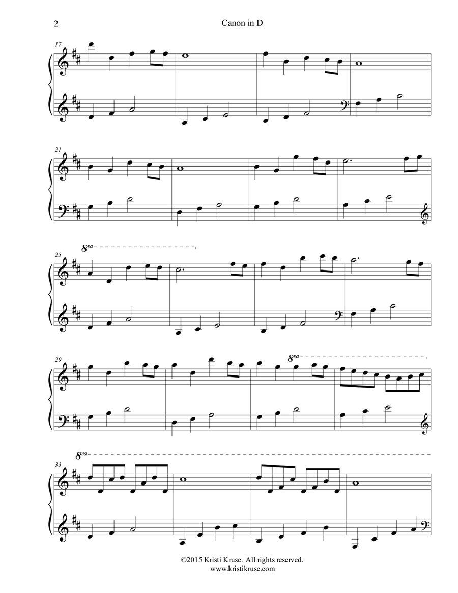 Canon in D (Piano Variations) Piano Solo scores gallery preview page 3