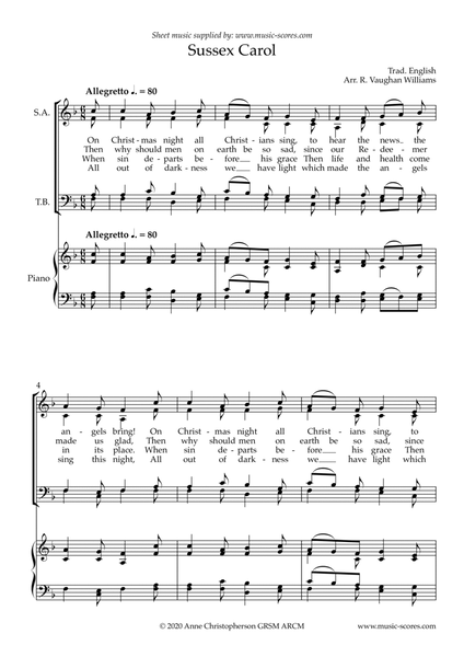 The Sussex Carol - Voice SATB image number null