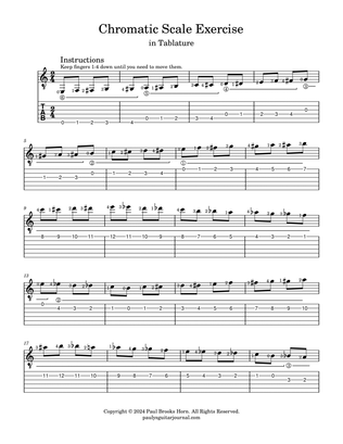 Chromatic Scale Exercise for Guitar