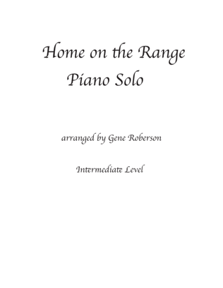 Book cover for Home on the Range Piano Solo