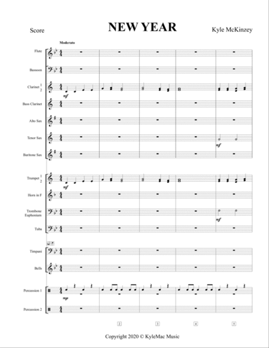 New Year - S.R. Level 1/2 Concert Band scores gallery preview page 2
